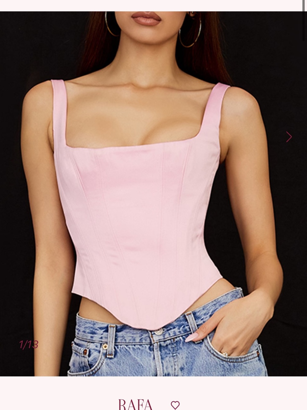 House of CB Light Pink Corset Camisole Top